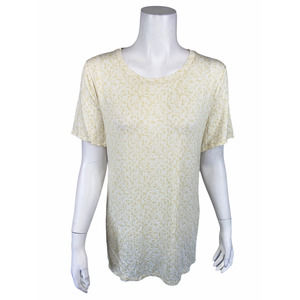 LOGO by Lori Goldstein Women Printed Knit Top with On Seam Pockets X-Large Size